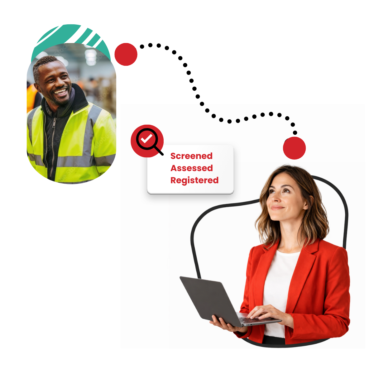 Blended registration for temporary agency worker